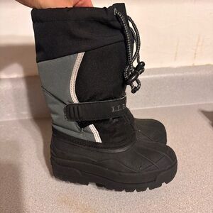 L.L. Bean Black and Gray Kids Boots toddler size 10